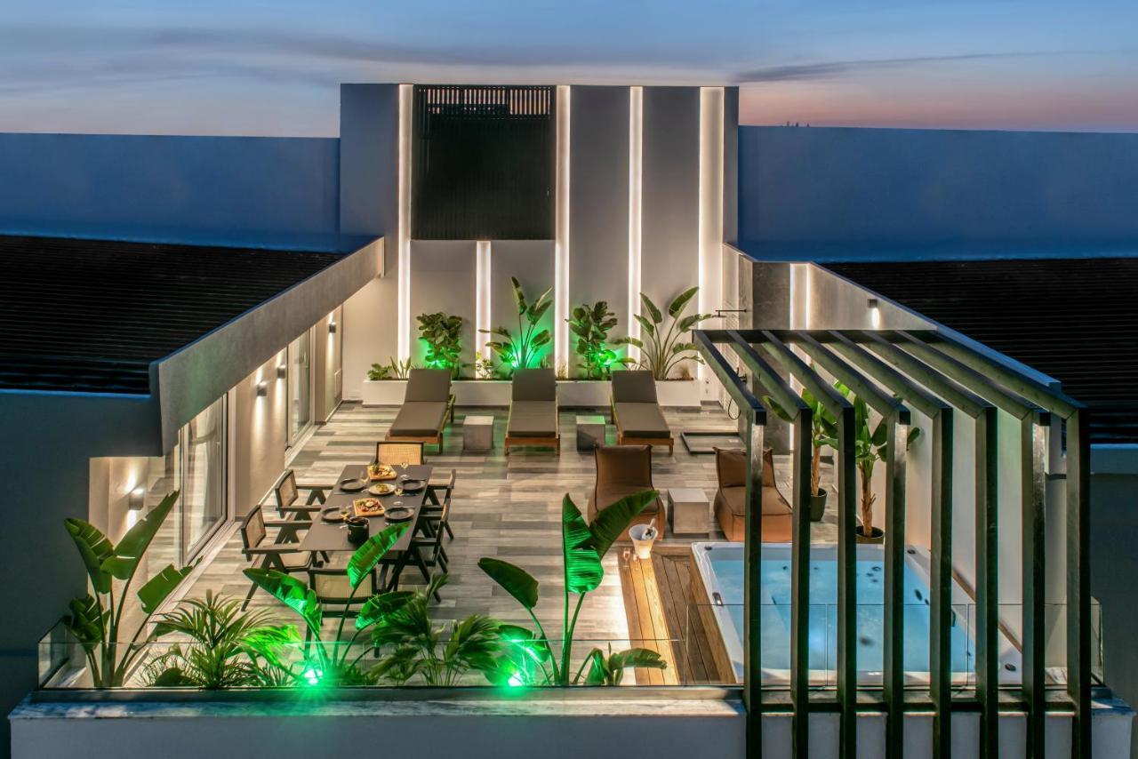 Maison Aqua Suite With Private Mini Pool Jacuzzi ヘルソニソス エクステリア 写真