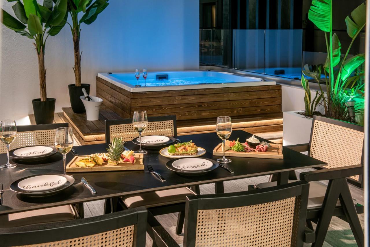 Maison Aqua Suite With Private Mini Pool Jacuzzi ヘルソニソス エクステリア 写真